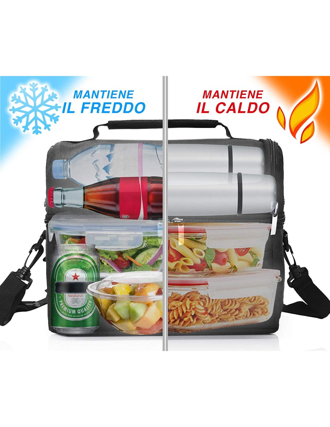 Sonline termica di raffreddamento isolati portatile impermeabile Lunch Box bagagli Picnic Bag Pouch vino rosso 