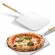 Paletta pizza rettangolare (31x35x66cm) in alluminio alimentare con manico in legno 66 cm