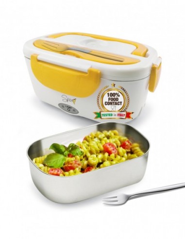 Spice Amarillo inox portable lunch box 220V + Stainless fork and ...-