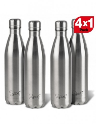 Set 4 Thermal Bottles in Stainless Steel 750 ml Spice SPP048-SET4X750 -