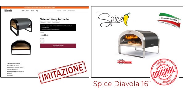 Offizielle Mitteilung: Spice Diavola 16 Produktimitation
