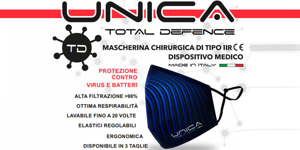 La mascherina nanotecnologica che respinge il virus: Total Defence